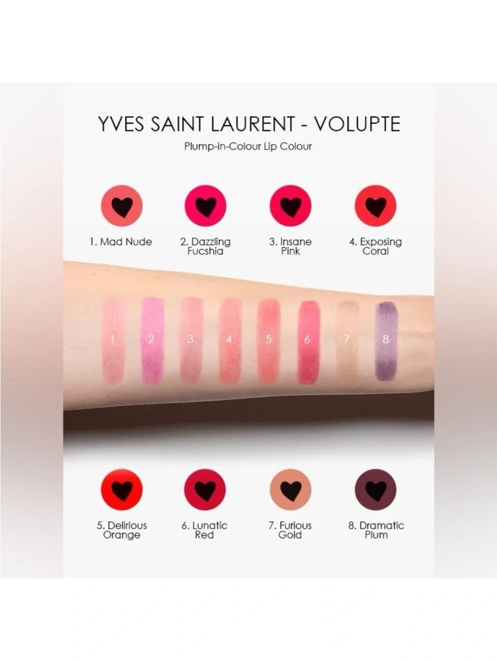 BNIB Yves Saint Laurent Volupte Plump-in-Color Plumping Lip Balm~Insane Pink (3)